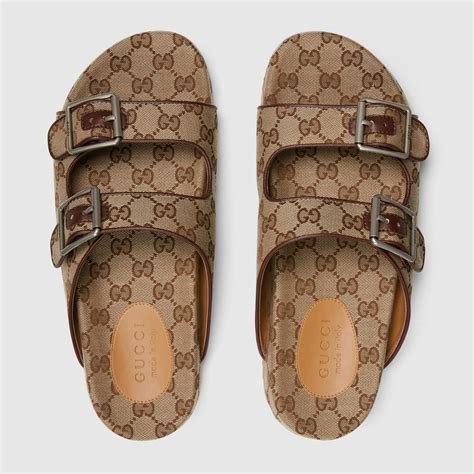 gucci slides on feet men|gucci slides men real.